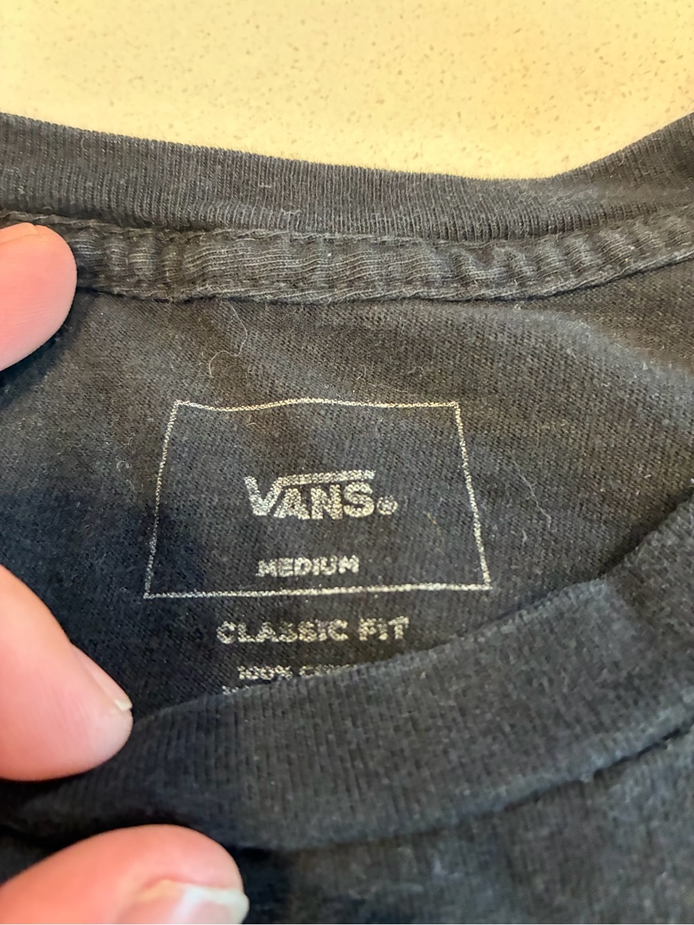 VANS Men's M Black Classic Fit Cotton Knit Skeleton Graphic Crew Neck Tee Size M - Picture 5 of 7